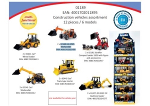 Construction Vehicles Display (12 pcs)