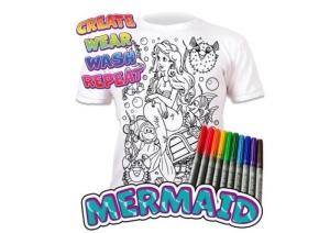 Colour In T-Shirt Mermaid (Ages 5-6)