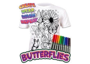 Colour In T-Shirt Butterflies (Ages 7-8)