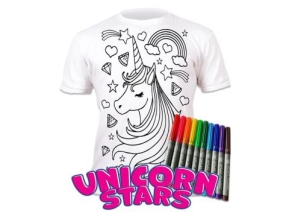 Colour In T-Shirt New Unicorn Stars age (Ages 7-8)