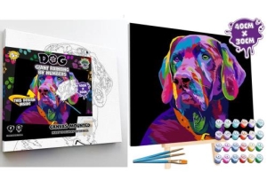 Dog Paint By Numbers 40x30cm