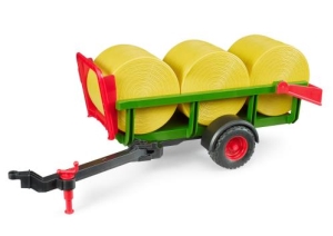 (NEW) Self loading bale trailer + 3 bales